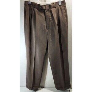 Vintage Metro Club Mens Brown Dress Pants Size 36